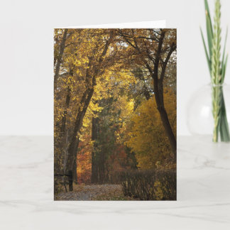 Cartão De Festividades Autumn Stroll through Greenough Park