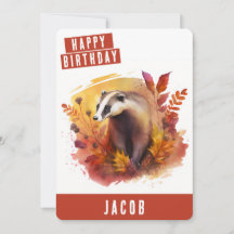 Autumn vibes Badger Birthday