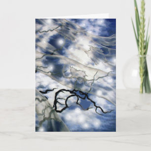 Cartão De Festividades Autumn's Veil with Snowflakes