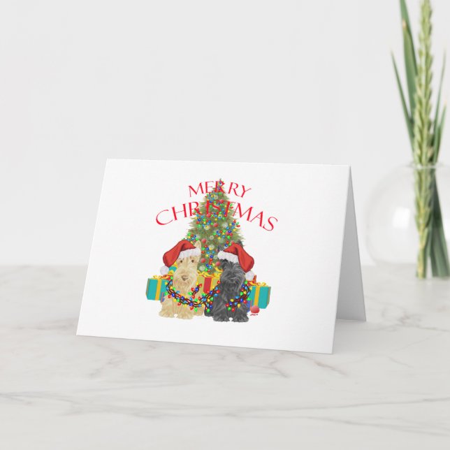 Cartão De Festividades Auxiliares papais noeis (Frente)