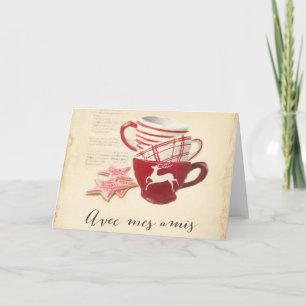 Cartão De Festividades Avec Mes Amis