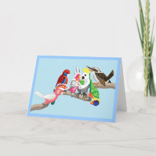 Cartão De Festividades Aves australianas são tão bonito