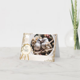 Cartão De Festividades Aves recens casados