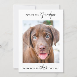 Cartão De Festividades Avô Cachorro Personalizado Foto Pet Personalizada 