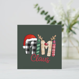 Cartão De Festividades Avó de Natal Mimi Claus Presente de Natal
