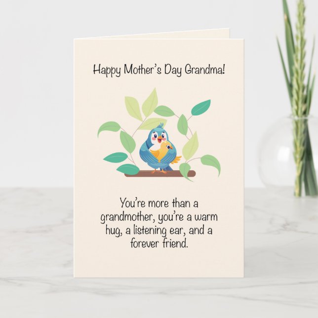 Cartão De Festividades Avó Dia de as mães Feliz (Frente)