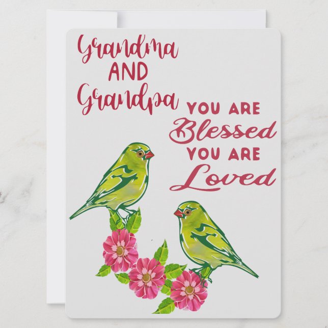 Cartão De Festividades Avó e vovô (Frente)