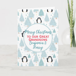 Cartão De Festividades Avô Excelente Pinguim Feliz de Natal