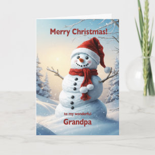 Cartão De Festividades Avô Natal Snowman
