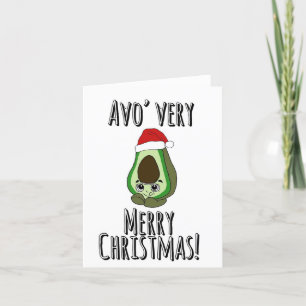 Cartão De Festividades Avocado Christmas card.