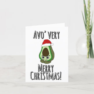 Cartão De Festividades Avocado Christmas card.