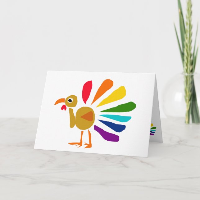 Cartão De Festividades AW- Awesome Turkey Thanksgiving Card (Frente)