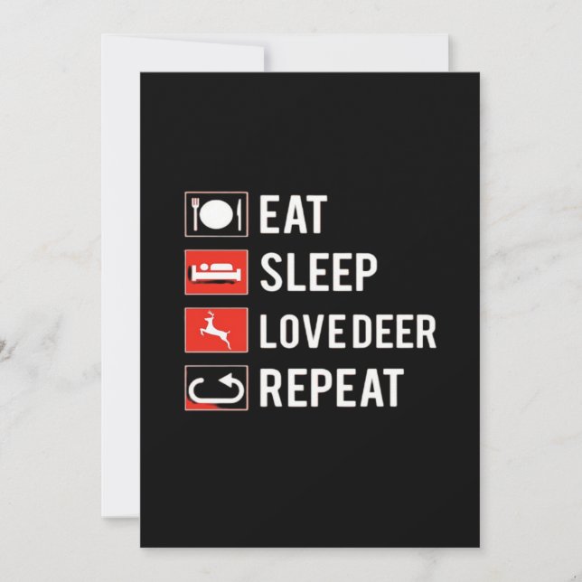 Cartão De Festividades Awesome Deer Lover Creative ModerFlat Holiday Card (Frente)