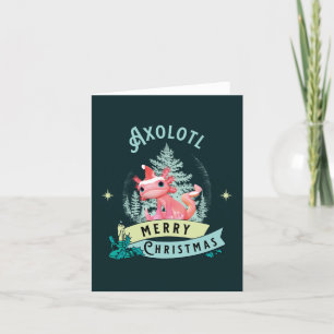 Cartão De Festividades Axolote Divertido Feliz Natal