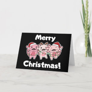 Cartão De Festividades Axolotl Ficheiro de Natal Axolotls Feliz Natal Ho