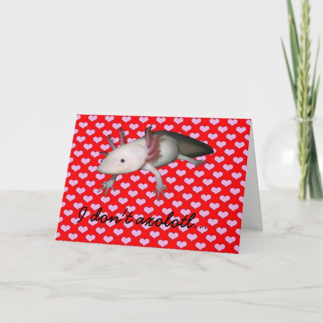 Cartão De Festividades Axolotl Valentine Card (Frente)