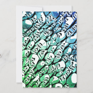 Cartão De Festividades Azul e Verde