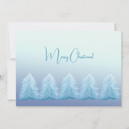 Cartão De Festividades Azul Prateado Artístico Natal Alegre Nórdico