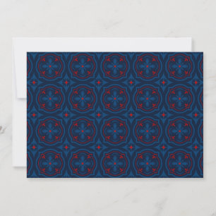 Cartão De Festividades Azulejos decorativos padrão floral
