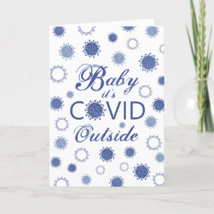 Cartão De Festividades BABY ITS COVID OUTSIDE Funny Winter