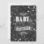 Cartão De Festividades Baby It's Fold Outside Chalkboard Holiday Card<br><div class="desc">Baby It's Fold Outside Chalkboard Holiday Card</div>