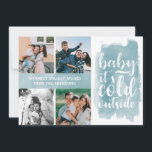 Cartão De Festividades Baby It's Fold Outside Holiday Photo Collage<br><div class="desc">Envie desejos calorosos neste feriado com este na moda multicartão com fotos.</div>