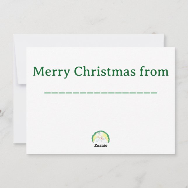 Cartão De Festividades Baby Jesus Enwreathed (Verso)