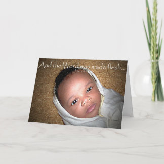 Cartão De Festividades Baby Jesus On Hay