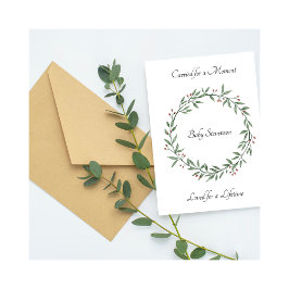 Cartão De Festividades Baby Loss Carried Loved Christmas Wreath Card