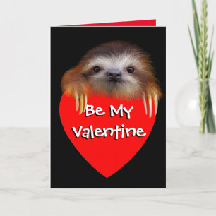 Cartão De Festividades Baby Sloth Let’s Hang Out Valentine Card