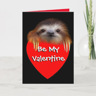 Cartão De Festividades Baby Sloth Let’s Hang Out Valentine Card