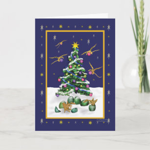 Cartão De Festividades Baby Yellow Dragons Christmas Card