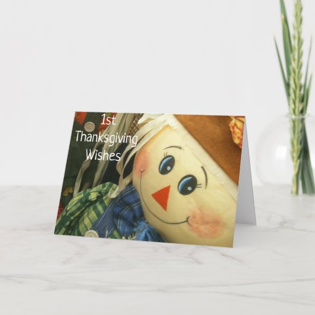 Cartão De Festividades ***BABY'S 1rua THANKSGIVING*** (Frente)