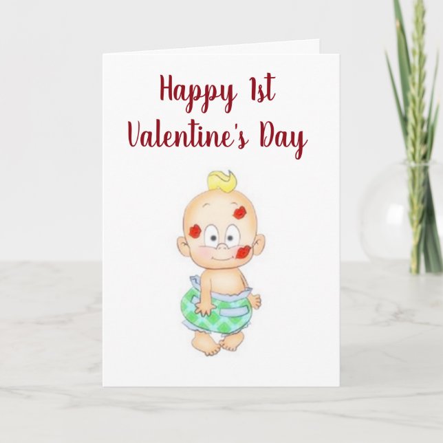 Cartão De Festividades BABY'S ***1st VALENTINE'S DAY*** SWEETNESS & LOVE (Frente)