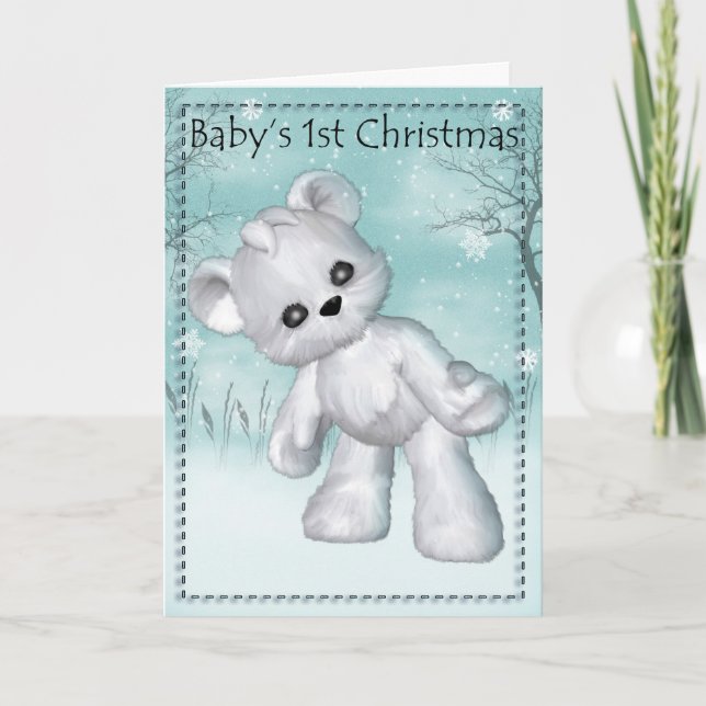 Cartão De Festividades Baby's first Christmas card (Frente)
