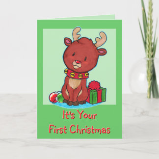 Cartão De Festividades Baby's First Christmas Card