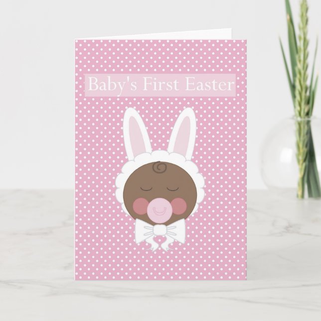 Cartão De Festividades Baby's First Easter Card (Frente)