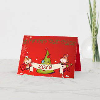 Cartão De Festividades Baby's : my first new year -
