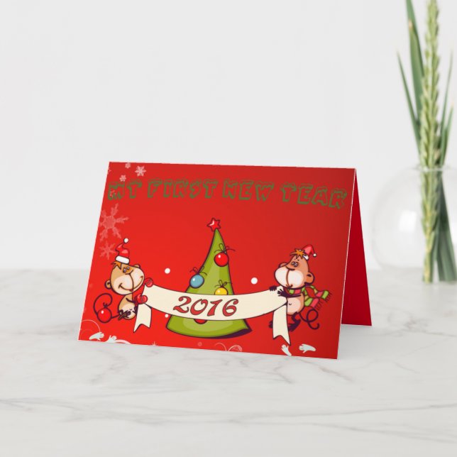 Cartão De Festividades Baby's : my first new year - (Frente)
