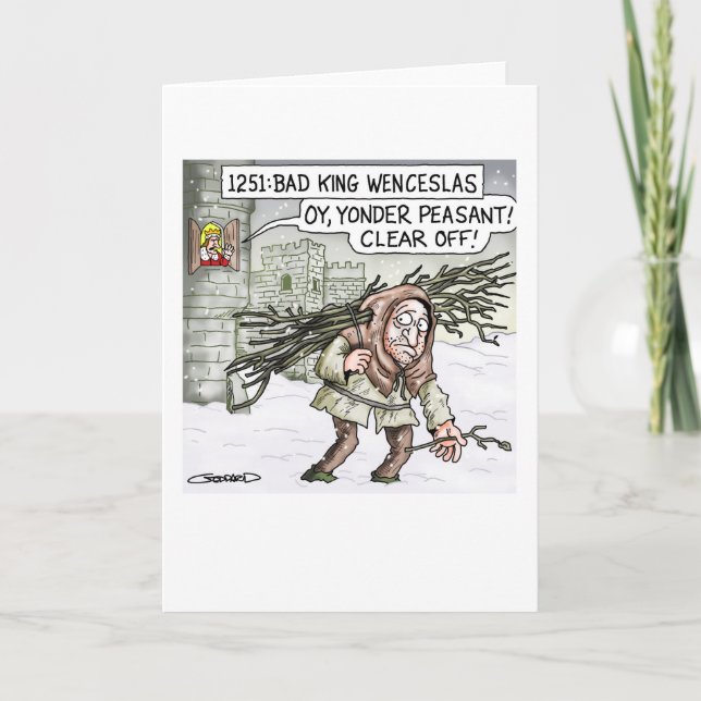 Cartão De Festividades Bad King Wenceslas (Frente)