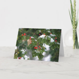 Cartão De Festividades Bagas da neve
