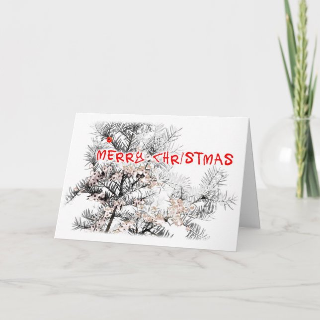 Cartão De Festividades bagas de natal (Frente)