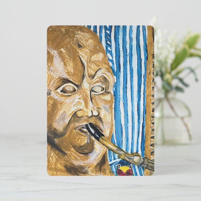 Cartão De Festividades Bagpiper (Em pé/Frente)