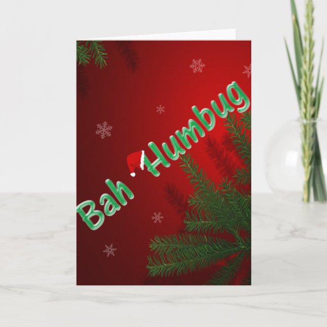 Cartão De Festividades Bah Humbug (Frente)