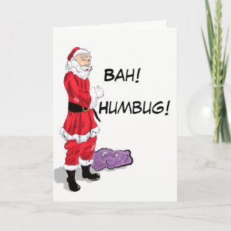 Cartão De Festividades Bah! Humbug! placa papai noel