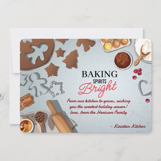 Cartão De Festividades Baking Spirits Bright Christmas Cookie Dough (Frente)