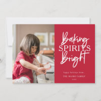 Baking Spirits Brilhante Foto de Natal Vermelho
