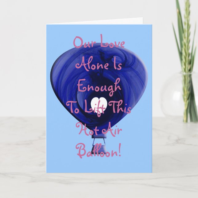 Cartão De Festividades Balão de Ar Quente (Frente)