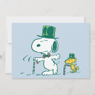 Cartão De Festividades Balas de Hortelã com Chapéu de Snoopy