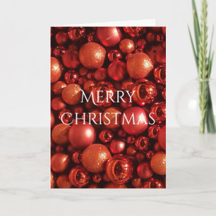 Cartão De Festividades Balas Vermelhas de decoração de Natal